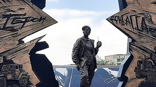 МОНУМЕНТ В НОВОКУЗНЕЦК ЗА   СЕПАРАТИСТКА  ОТ  ДОНБАС