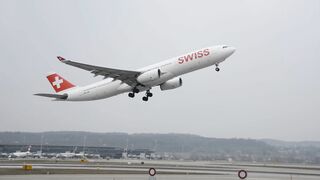 Swiss Boeing 777 Plane Take Off