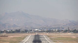 Front View Of a Plane Take Off From Alicante Airport