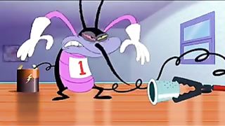 Oggy police/and cockroaches attack the jakeson