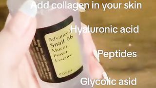 Snail mucin is made up of components like allantoin, glycolic acid, hyaluronic acid, and peptides⁴,s that can help moisturize and exfoliate skin.
