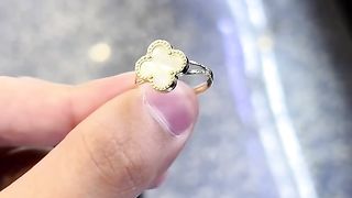 Real Gold Van Cleef Inspired Ladies Rings by Ijaz Jewelers