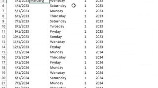 Extraction month in the excel