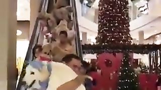 Terrifying images coming down the escalator