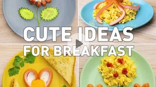 Cute Food ideas For Breakfast. .. Healthy Food Hackes For Kids... Great Food Hackes.