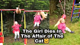 The Handiwork Of The Cat Has Fallen Fn Its Own, It Has Also Fallen Fn The Baby Girl.