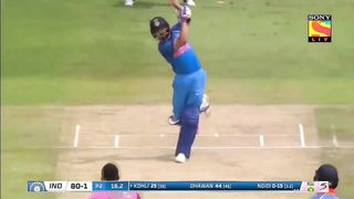 Virat Kohli Straightdrive SIX...!