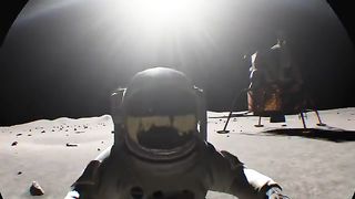 Walking on moon with play station