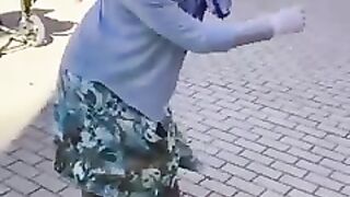 Grandma showing her dance moves.
