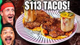 $1 Tacos VS $113 Tacos in MEXICO!! Super RARE Mexican Food!!