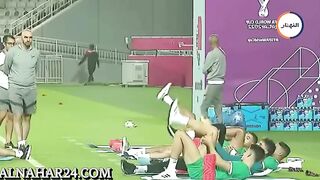 أجواء تداريب المنتخب المغربي بعد الفوز على منتخب بلجيكا????????