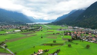 A Drone Footage Of Switzerland Village