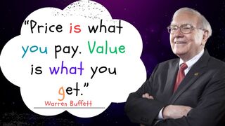 Price is what you pay  Value is what you get || Warren Buffett