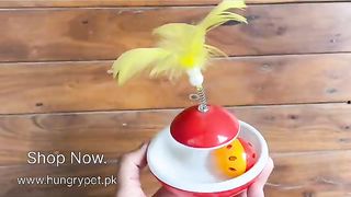 Cats Interactive Toy Relieving Hands Colorful Cat Tumbler Toys Feather Bells