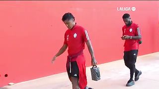 Calentamiento UD Almería vs RC Celta