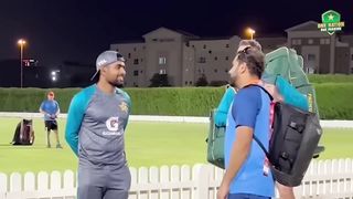 Babar Azam Interacts with Indian Captain Rohit Sharma Before #Asia Cup