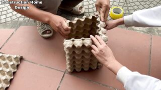 How To Build From Cement And Egg Tray - Simple Ways To Have Unique Beautiful Potted Plants At Home