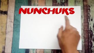 How to make paper nunchuks _ origami nunchuks, DIY Nunchuks_ Easy nunchuks Ninja weapons #Nunchuks#