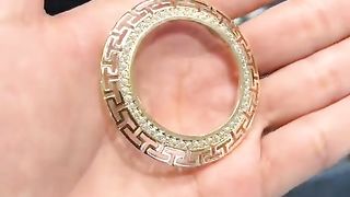 Real Gold Tribal Greek Design Centenario Bezels