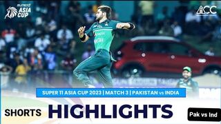 Asia Cup// Pakistan vs India Falls All Wickets Short highlights//