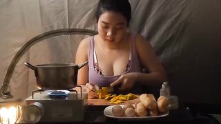Reni is cooking a super delicious chayote