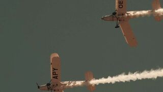 Airshow Of Biplanes