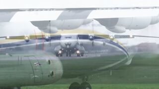 Cargo Antonov AN 22A Plane Take Off