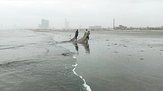 Net Fishing at Sea View