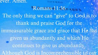 God is unfathomable 2