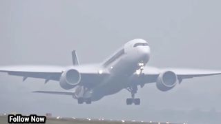 Singapore Airlines Airbus A350 Plane Take Off In Smogy Sky
