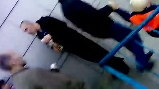 Russian fight over a broken bottle of vodka