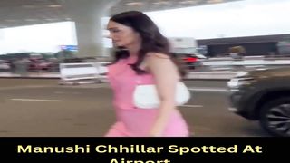 Manushi Chhillar Spotted At Airport #shorts #manushichhillar #short #trending #viral #bollywood #shortvideo