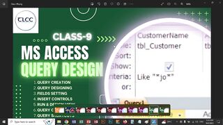 MS Access Query Design - TLCC Live Class