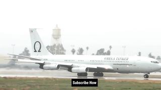 Omega Tanker Boeing 707 Rejects Takeoff