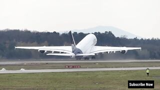 Lufthansa Airbus A380 Shows Off Wing Wave Maneuver After Take Off