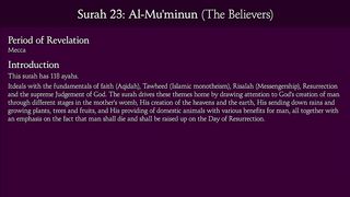 Surat Al-Mu_minun (The Believers)_ Arabic and English translation.