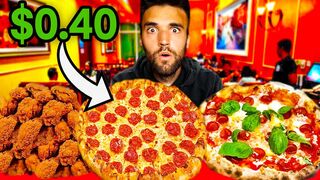WORLD’S CHEAPEST Vs. MOST EXPENSIVE PIZZA | $0.40 vs $100,000 (MrBeast Record Broken)!