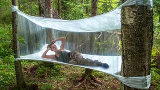 Amazing Bushcraft Tent made from Plastic Wrap