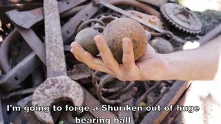Rusty Bearing Ball FORGED into a SHURIKEN