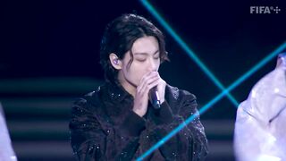 Junk kook from bts performs dreamers AT FIFA World cup