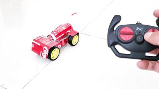 mini RC Firefighting Truck from Pepsi cans and carboard diy
