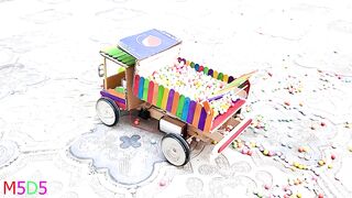 make a Dumper truck from Ice cream stick and Matches boxes