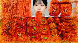 ASMR_MUKBANG__Spicy_Fire_noodles_Enoki_mushroom%2C_Cheese_fondue%2C_Spicy_Barbeque_chicken