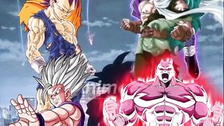 DBS Goku, Vageta & Gohan Vs Moro, Granola & Jiren __ Who is strongest ???? _ #dragonball #shorts.