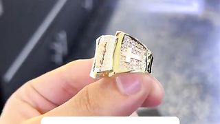 Real 3-Tone Gold Saint Jude Ring by Ijaz Jewelers