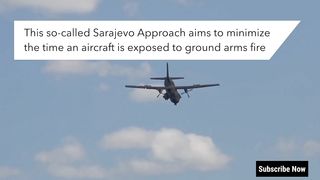 German Air Force C-160 Transall Performs An Extraordinarily Steep Tactical Approach
