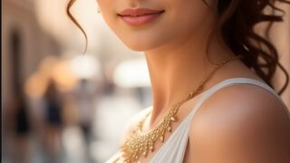 Let's get acquainted beautiful.Tour in white dresses with a plunging neckline in Rome, Italy |  AI Art Lookbook, Travel