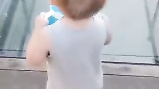 Toddler Attempts to Cross onto Glass Bridge ♥️♥️♥️
