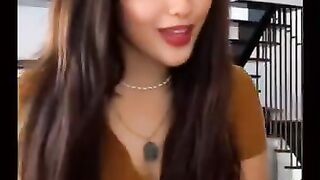 Cute girl dancing on camera