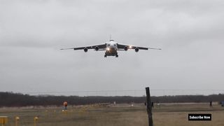 Antonov AN 124 Plane Crosswind Landing Amazing Video